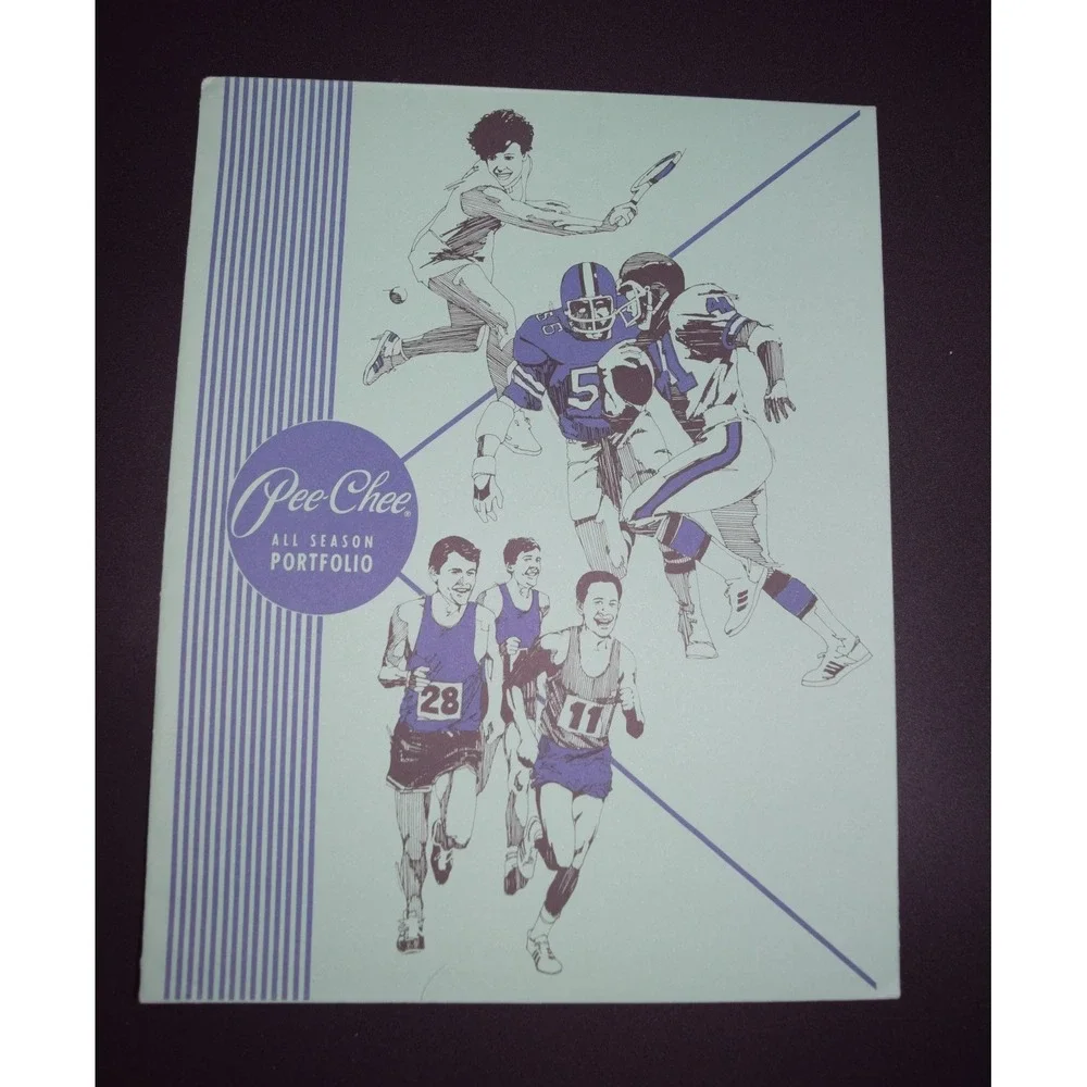 Mead Pee-Chee All Season Portfolio Lot 11 Vintage Peach Sports Folders 33170